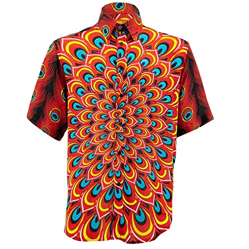 Chemise manches courtes Loud Originals imprimé mandala style paon rétro