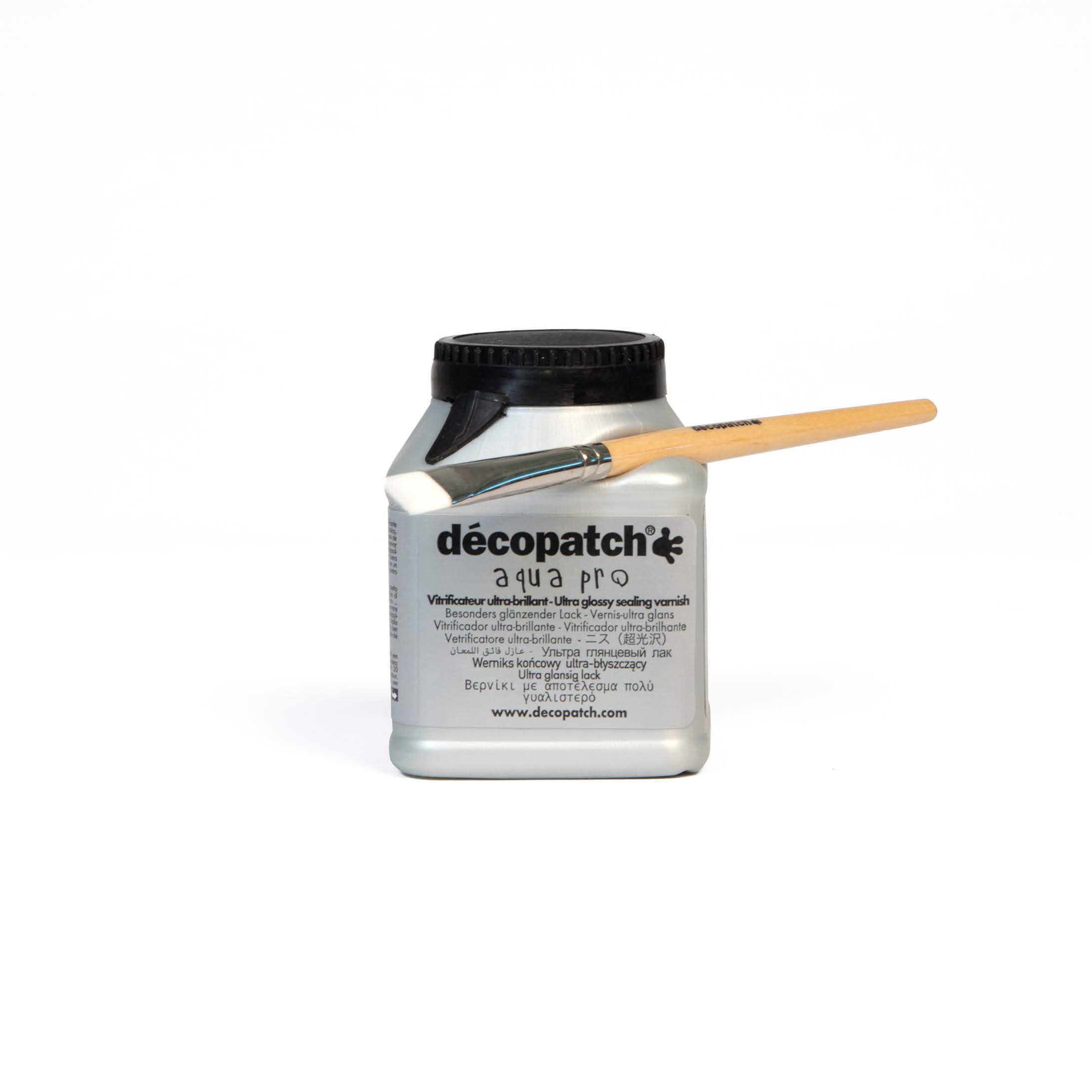 Decopatch VAUB180AO - Un vasetto di vernice vetrificante aquapro 180 ml, Brillante