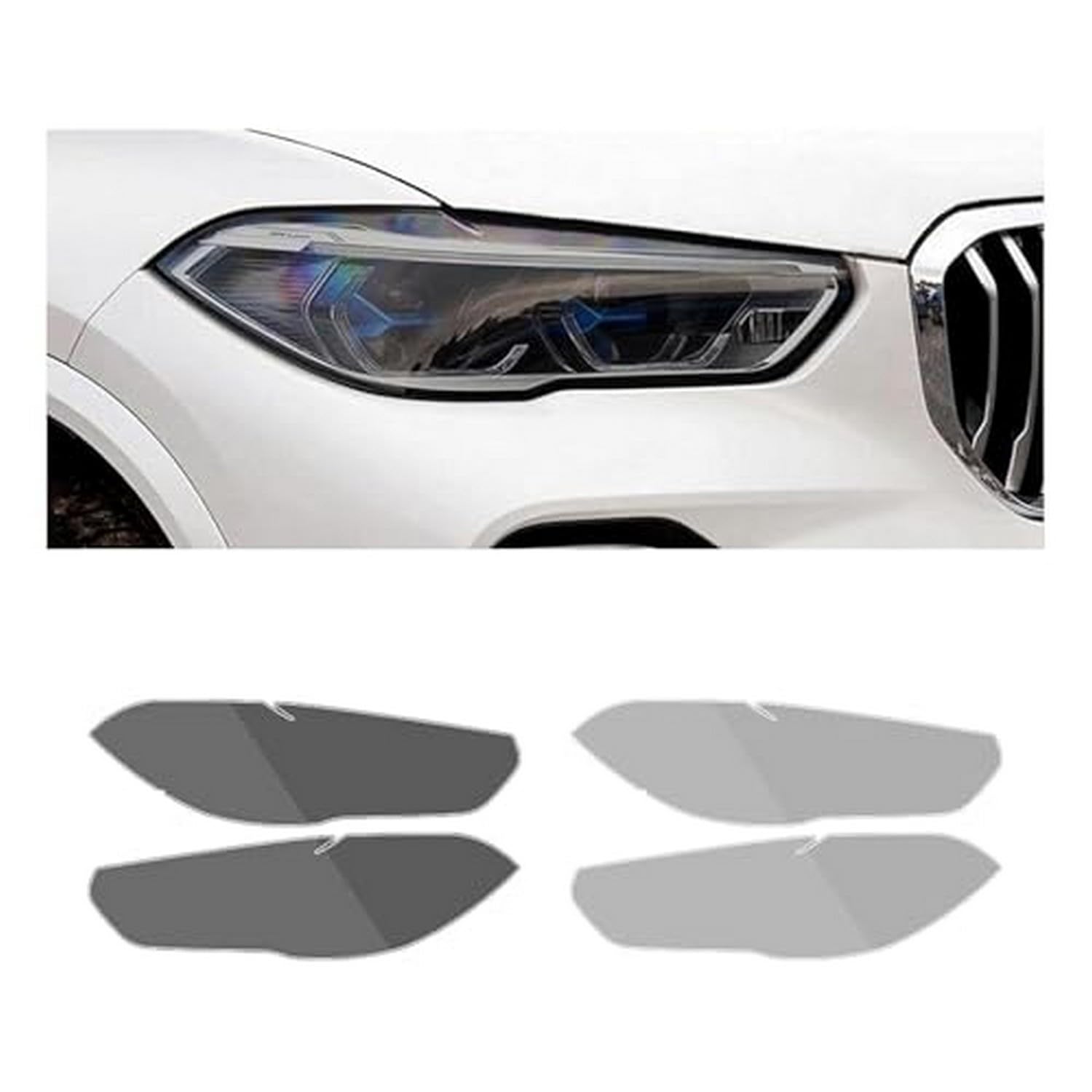 Film protection phare BMW X5 2019-2020 autocollant TPU noir