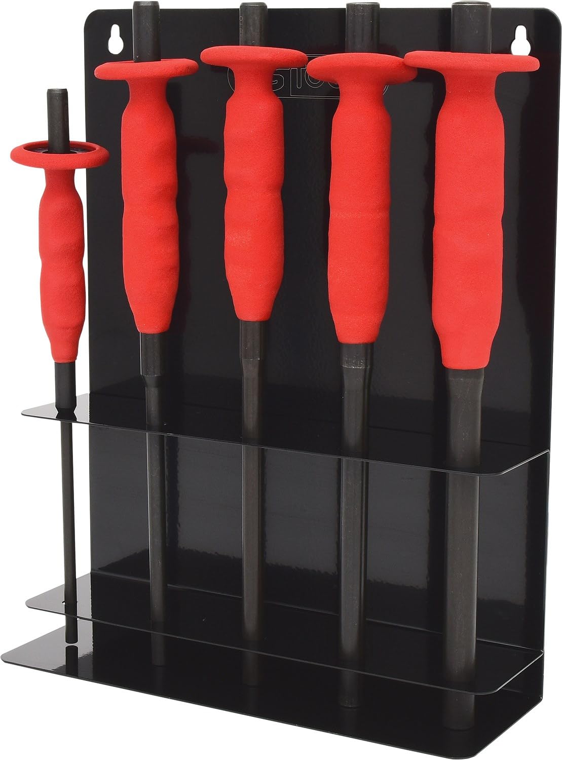 KS Tools 156.0020 Juego de botadores para pasadores con mango protector, 5 pzs 6-14 mm