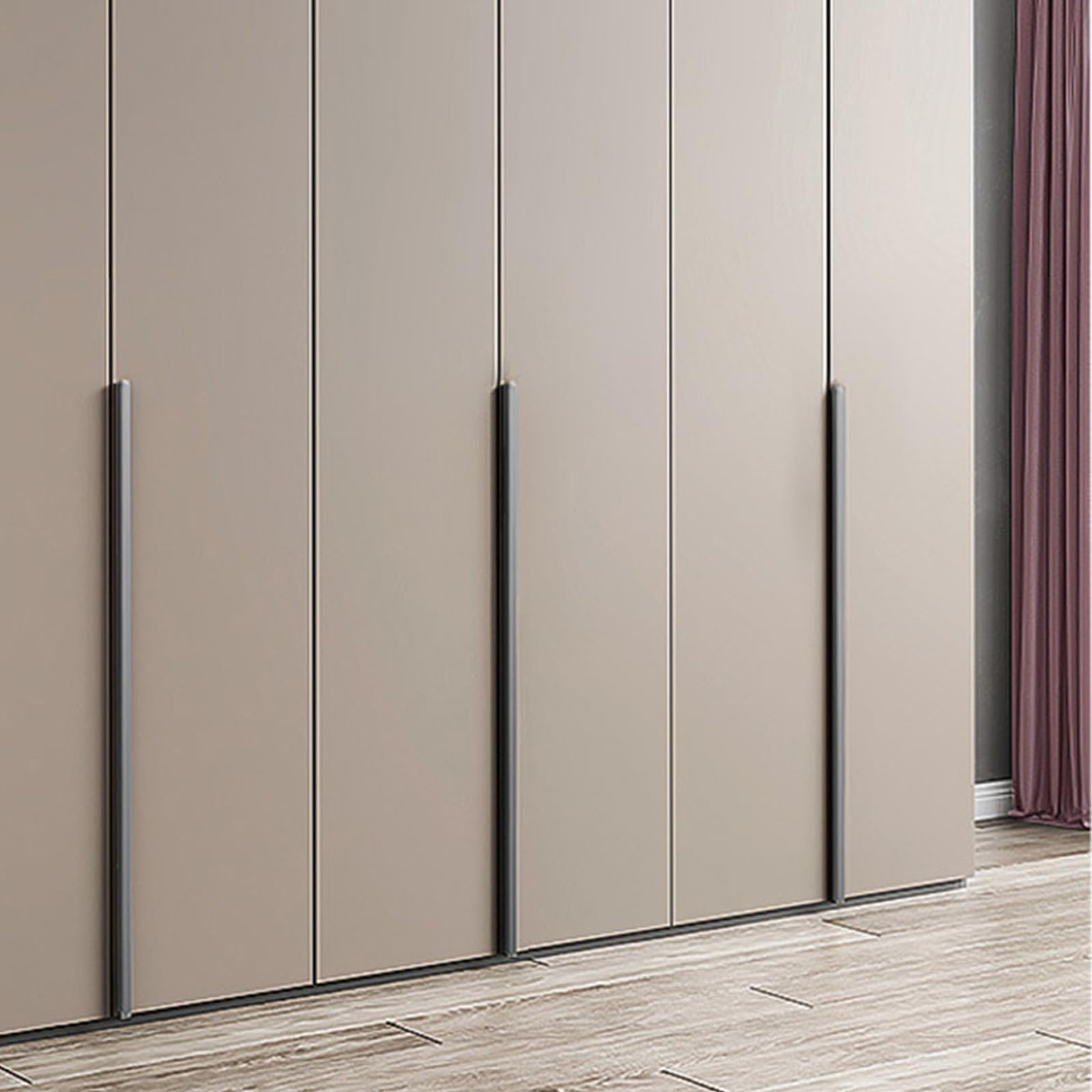 Griffe für Schränke Graue Lang,2 Griffe Küche Modern Massive Aluminium | Eloxierte Oberfläche I-Zuggriffe Lochzentren: 64 - 1160 mm Schubladengriff für Schublade Küche Badezimmer 960mm/37.8in