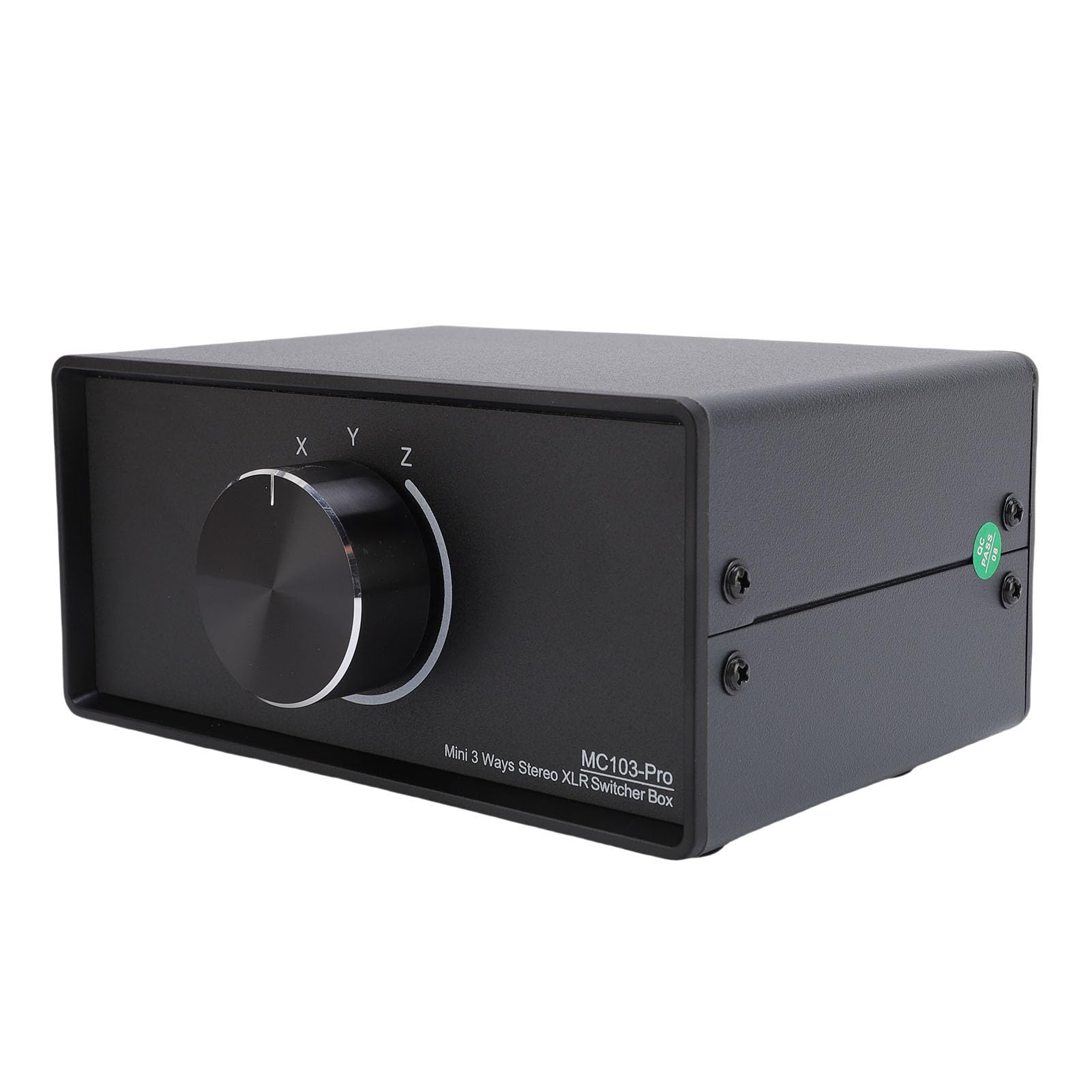 Fabater Convertidor de Interruptor de Audio XLR Equilibrado, Caja Estéreo de 3 Vías para Comparación de Calidad de Sonido, Chapado en Oro/Plug and Play