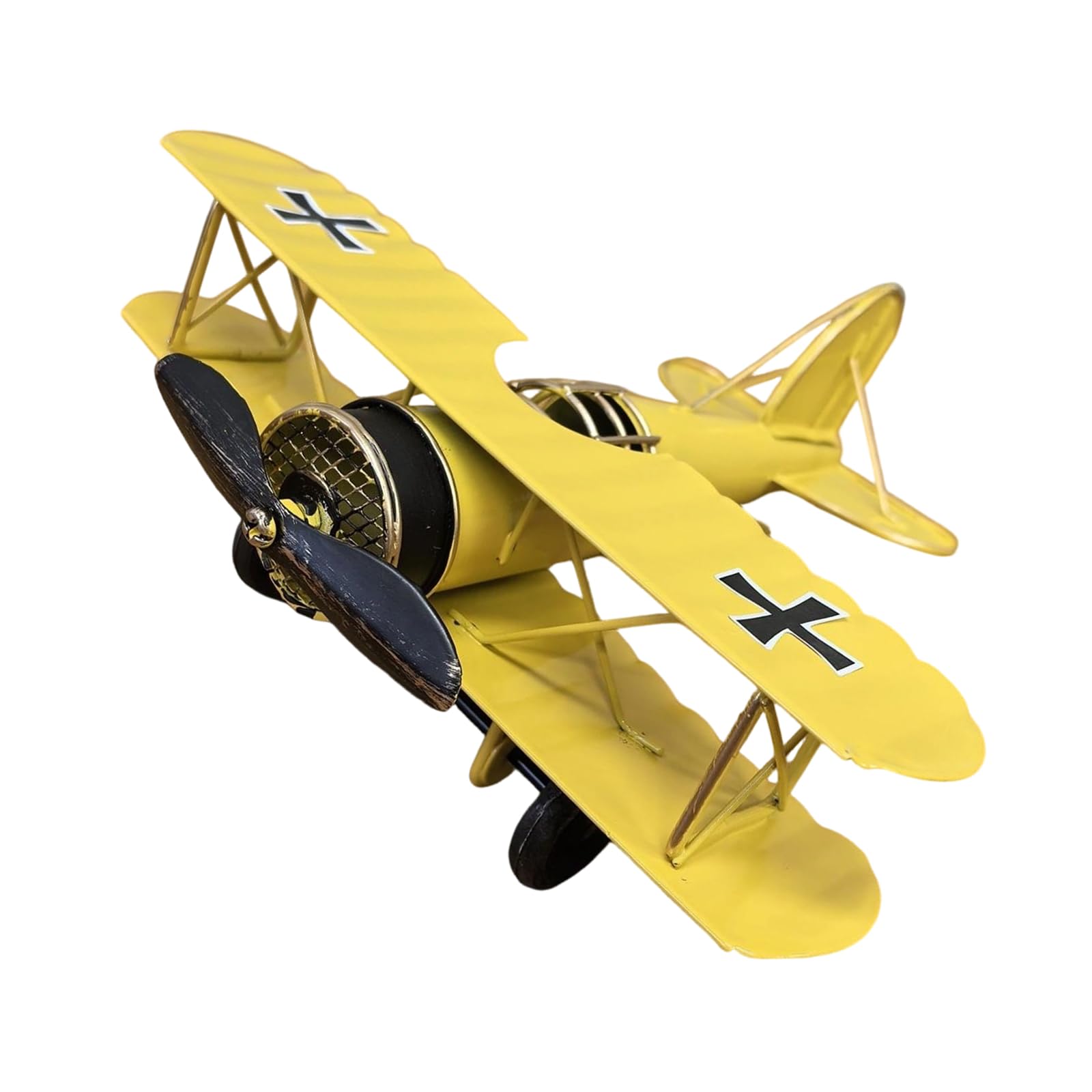 Xinsheinelry Metal Iron Biplane Plane Aircraft Model Hanging Plane Handicraft Ornament Desktop Decoration Home Decors Photo Props Metal Iron Aircraft Biplane Model