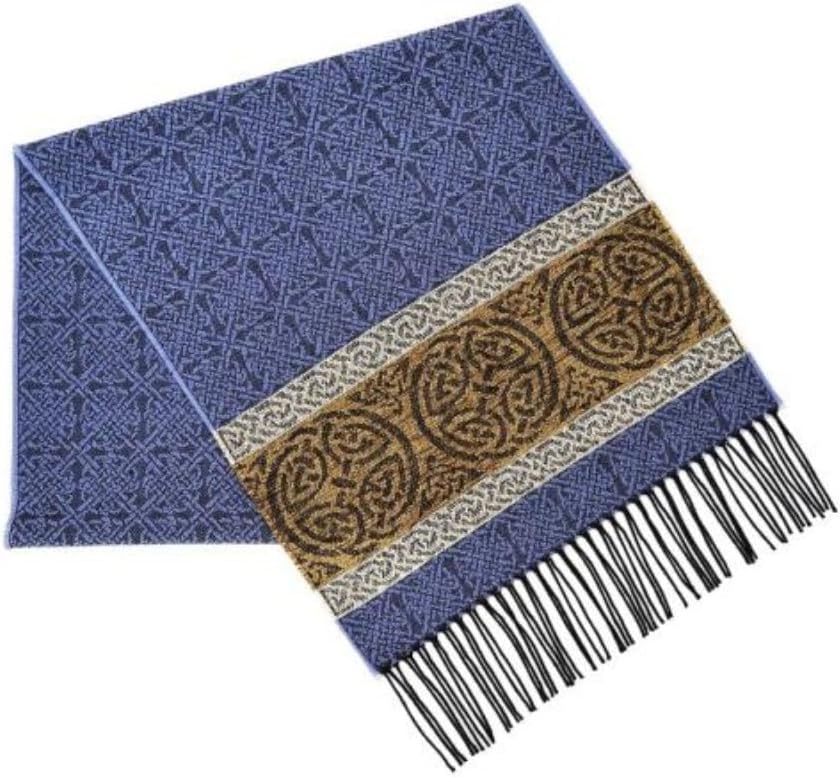 Ladies Celtic Scarf With Fringe, 45% wool and 55% chenille, Made in Scotland - Image 3