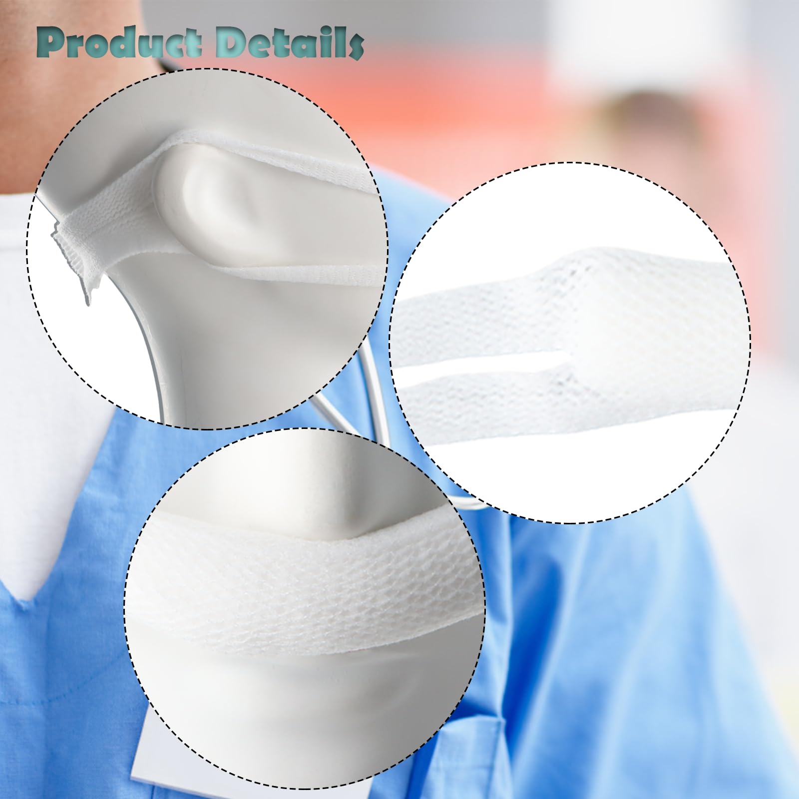 20 Supporti per Nasali con Anima in Cotone, Bendaggio Elastico con Orecchini, Accessorio Pratico ed Elastico per Protezione Nasale, Facile da Usare