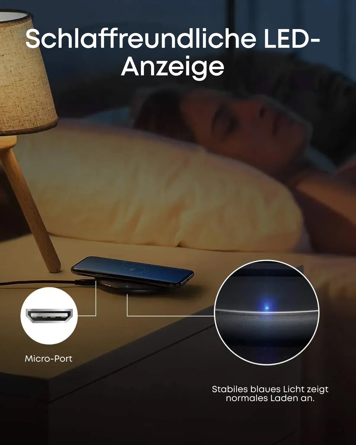 Anker Kabelloses Ladepad Pad, Qi-Zertifiziert 10W Max für Samsung, Kompatibel mit iPhone 17/16/15/14/13 Serie, AirPods (Ohne Netzteil, Nicht kompatibel mit MagSafe Magnetischer Ladefunktion)