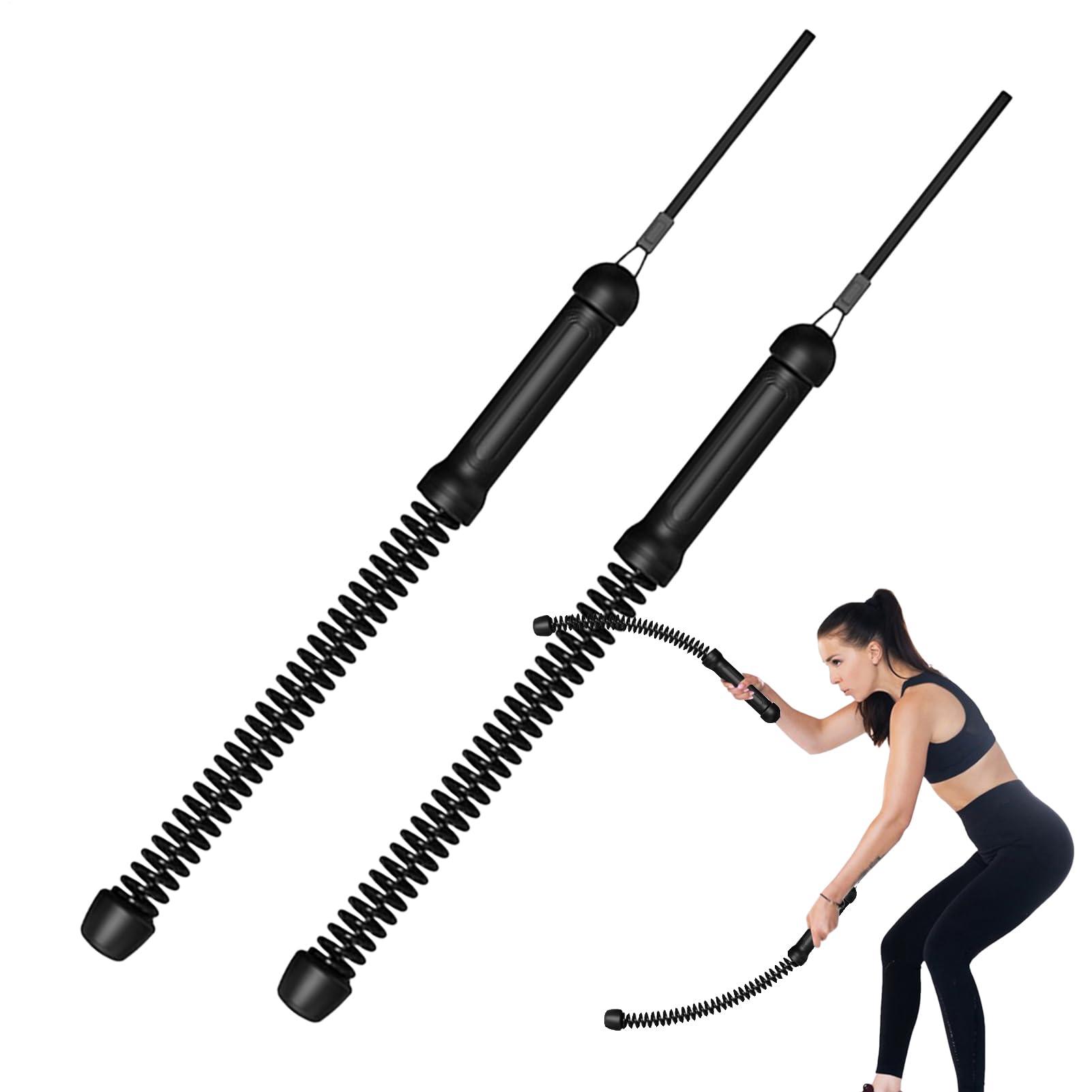 Cuerdas de batalla portátiles para construcción muscular y fitness en casa efectivo