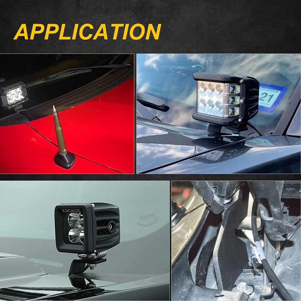 Samman F150 Hood Ditch Light Mount Raptor Engine Hood Hinge LED Pods