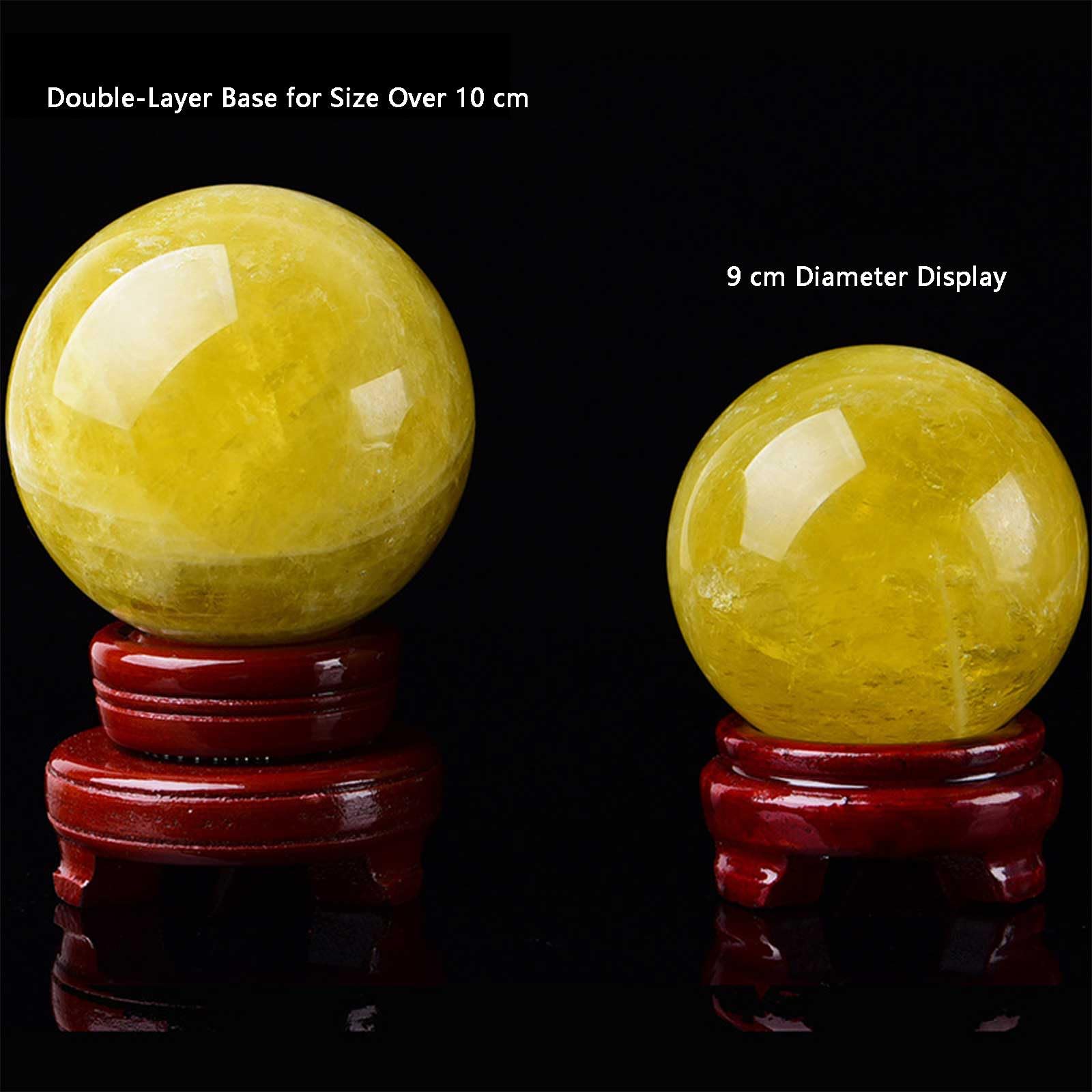 Bola de Cristal de Citrino Natural Esfera de Cuarzo Amarillo Pulida