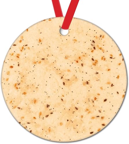 Mexican Tortilla Christmas Ornament Kitchen Decor Food Tortillas Burrito Xmas Hanging Christmas Party Supplies Western Christmas Ceramic Ornament