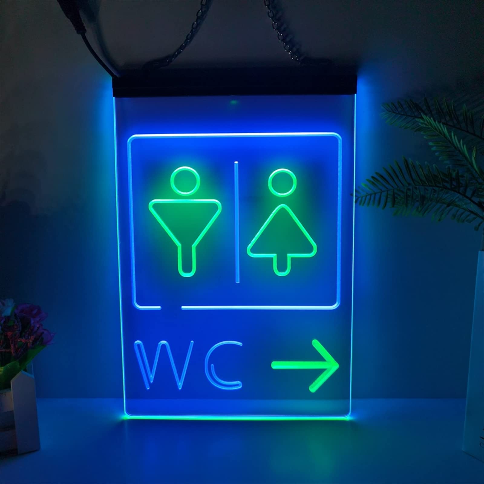 REWIS WC Arrow Point to Right LED Neon Signs