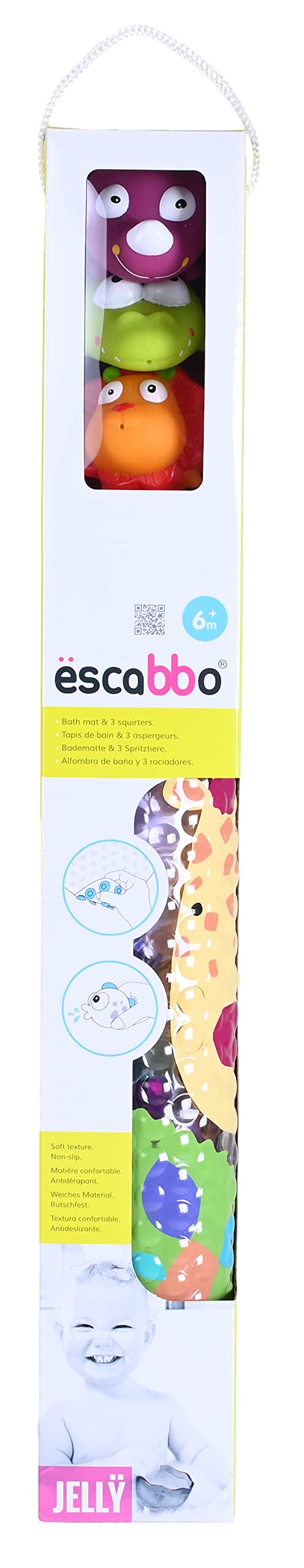Knorrtoys 37001 - ESCABBO Bademattenset Dschungelsafari mit Badewannenspritzfiguren
