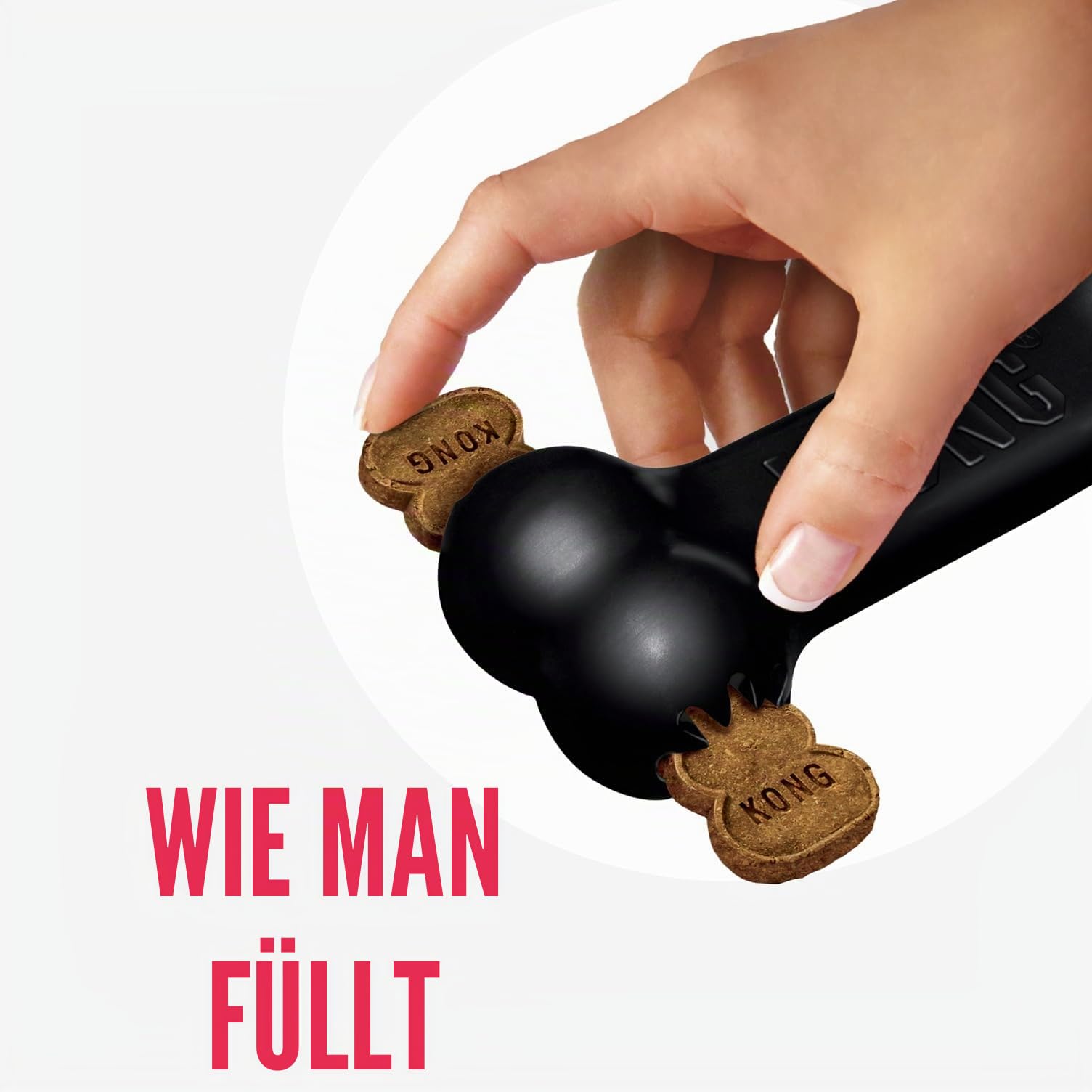 KONG Extreme Goodie Bone - Langlebiger Hundeknochen aus Naturkautschuk für Hunde mit starkem Biss - Für Große Hunde - Schwarz