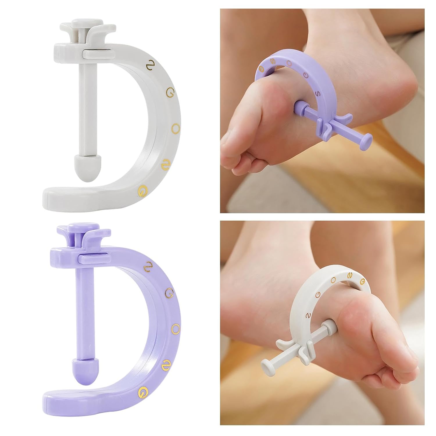 THE STYLE SUTRA 2xFeet Massage Tool Acupoint Fine Polishment Smooth Texture Sturdy Lightweight gray