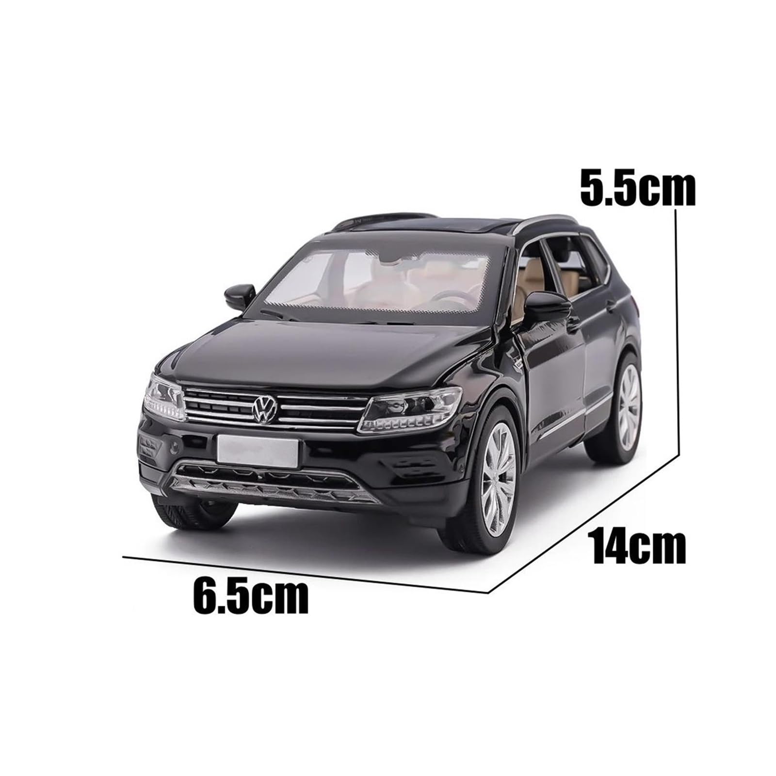 Auto Modell im Maßstab 1/32 for Tiguan L SUV Legierung Druckguss-Automodell Kollektion Souvenir Display Automodell Geeignet für Ausstellung(White)
