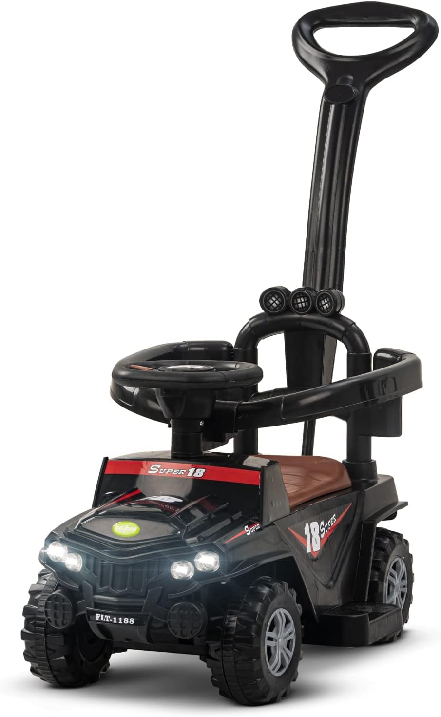 Baybee Draco Baby Ride on Car for kids, Ride on Baby Car with Music & Horn Button Kids Push Car for Babies| Kids Toys Car | Ride on Car for Kid 1-3 Years Boy Girl (Black)