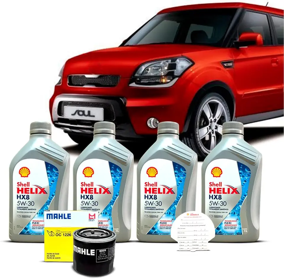 Kit Troca de Oleo 5w30 e Filtro Kia Soul 1.6 16v 2016 a 2019