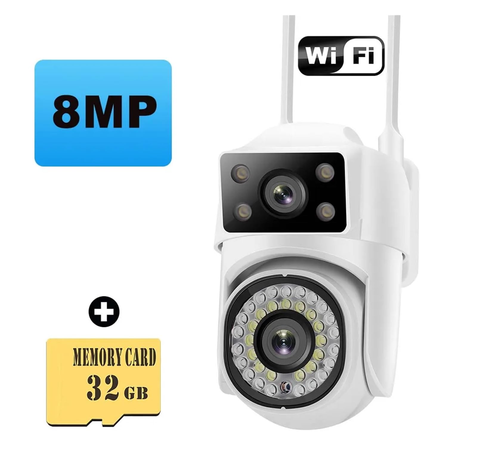 Telecamera WiFi PTZ for esterni da 8 MP 4K con doppio obiettivo