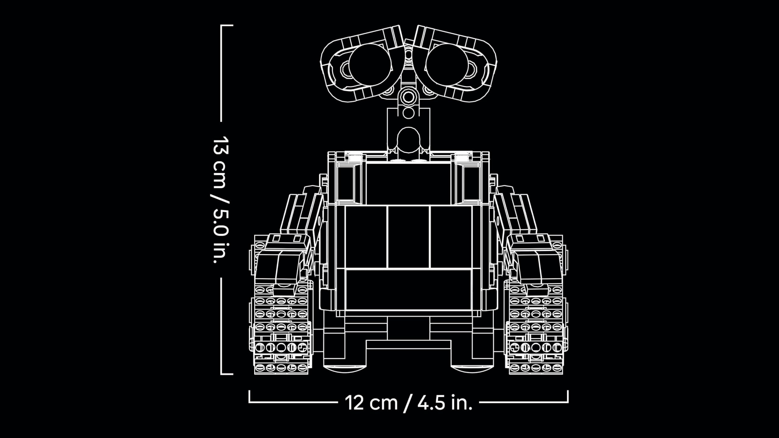 LEGO | Disney Pixar WALL-E e EVE - Kit di Modellismo per Adulti da Esposizione - Costruzione Fai da Te con i Personaggi di M-O e Hal - Decorazioni per la Casa - Regalo da Collezione per Fan - 43279