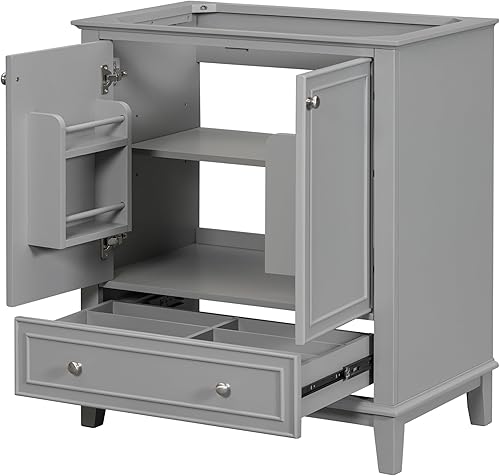 Miniatura 10 de LUMISOL Mueble de baño de 30 pulgadas sin parte superior del fregadero, base de gabinete de baño de madera maciza, gabinete de almacenamiento de