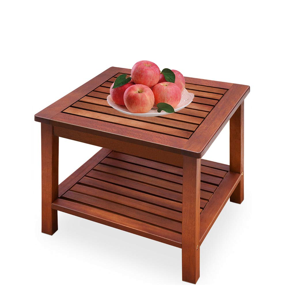 Side Table Small Wooden Snack Outdoor Garden Furniture Coffee End Bistro Drinks Amazon Co Uk Kitchen Home