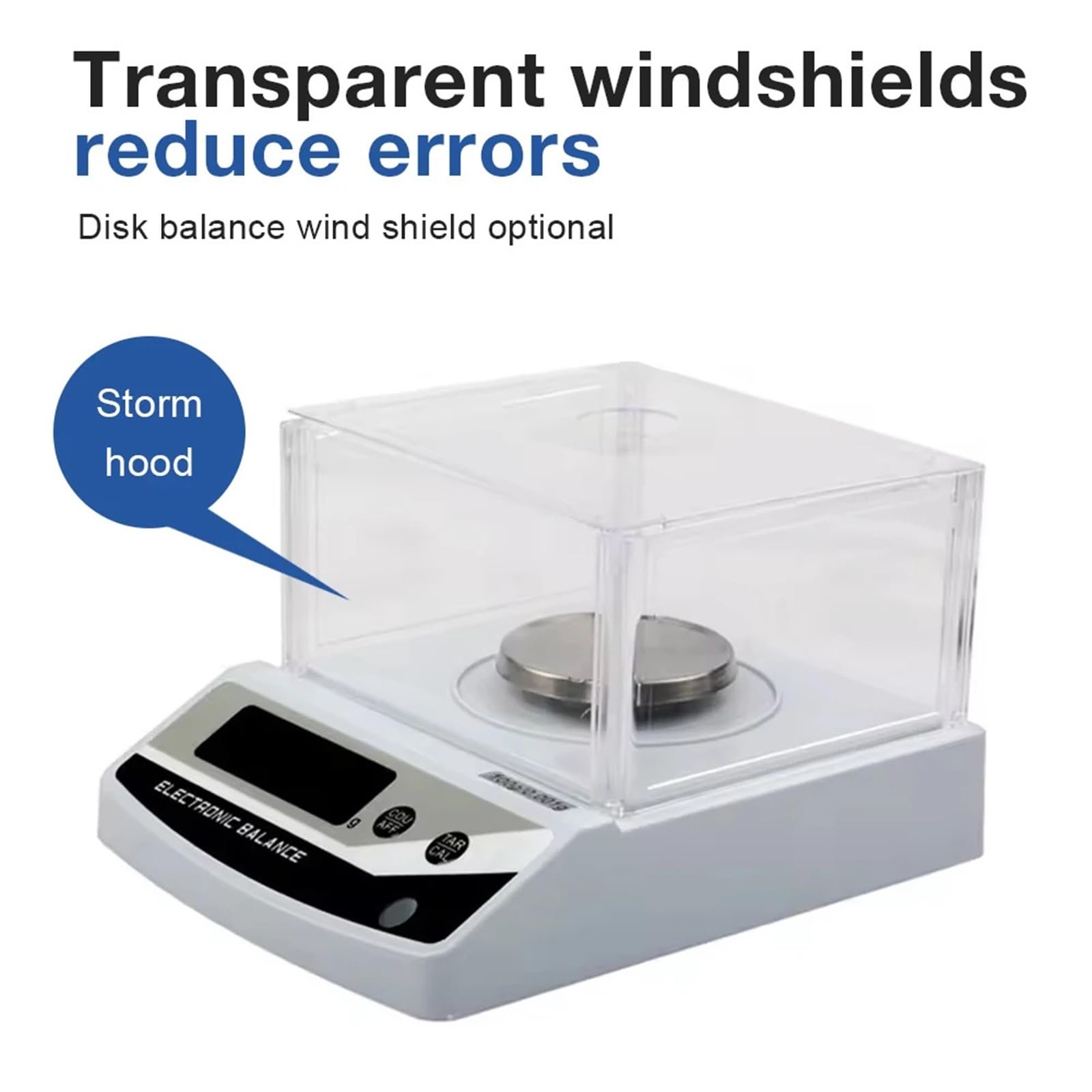 Básculas digitales de laboratorio, Balanza electrónica digital con cubierta a prueba de viento, 300 g 0,01 g / 100 g 0,001 g / 600 g 0,01 g / 2 kg 0,01 g Balanza analítica de laboratorio