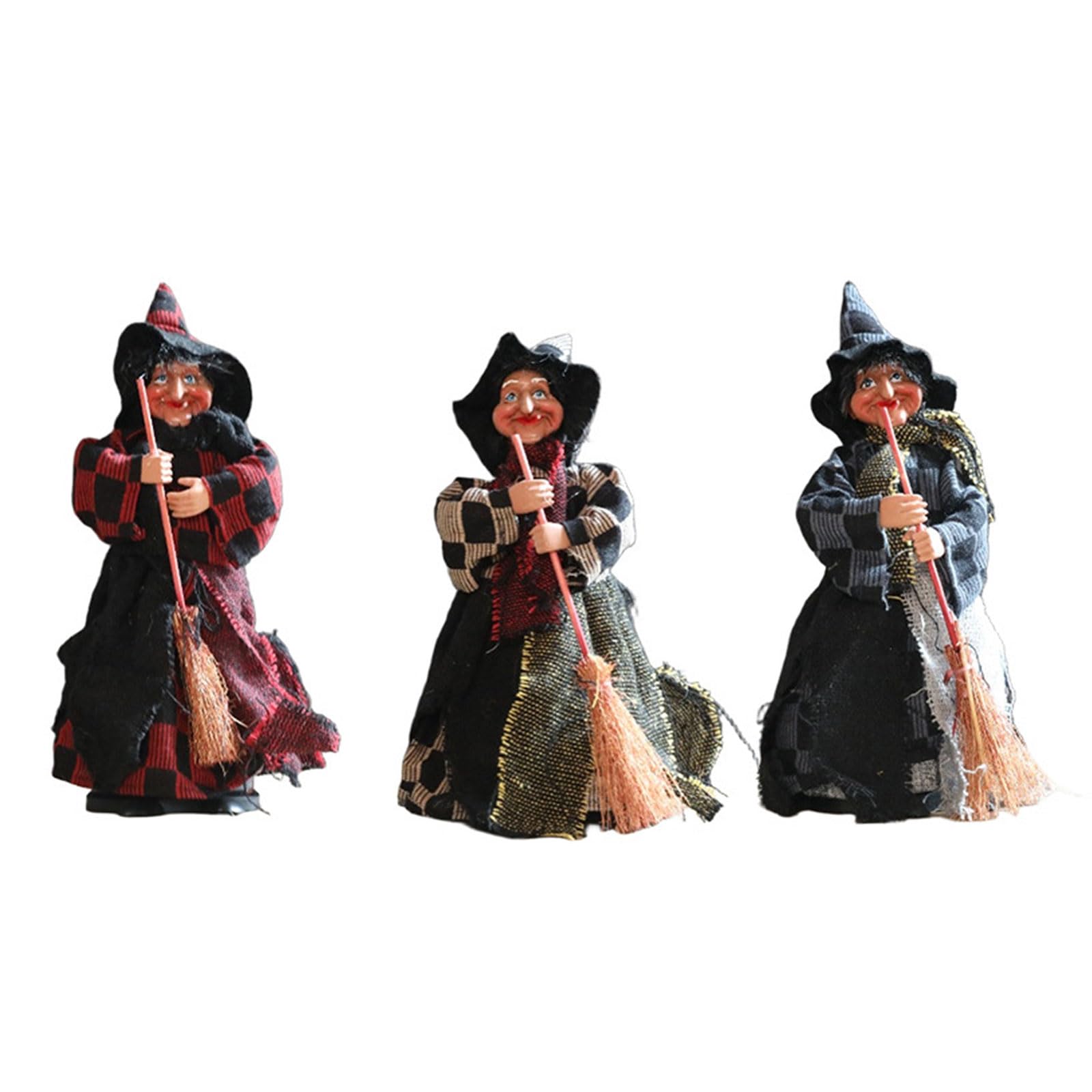 Figurines de sorcière de décoration pour fenêtre et fête de vacances de fin d'année