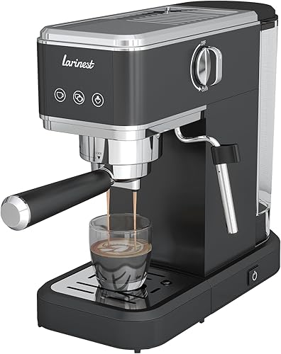 Máquina de café expreso de 19 bares, cafetera profesional con espumador de leche, máquina de café expreso con tanque de agua extraíble de 40 onzas,