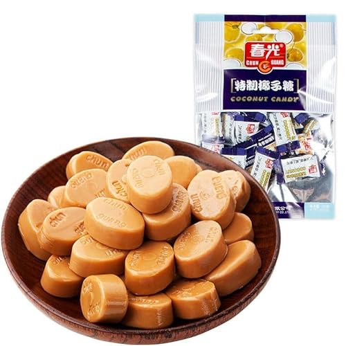 即食??特?口味椰子糖 海南椰子糖228g/袋 即席海南伝統特濃味ココナッツキャンディー 美味?糖 健康??水果糖 糖果零食礼包 中国休?小吃 健康栄養フルーツキャンディー キャンディスナックギフト 中国カジュアル軽食 (オリジナル,2袋)