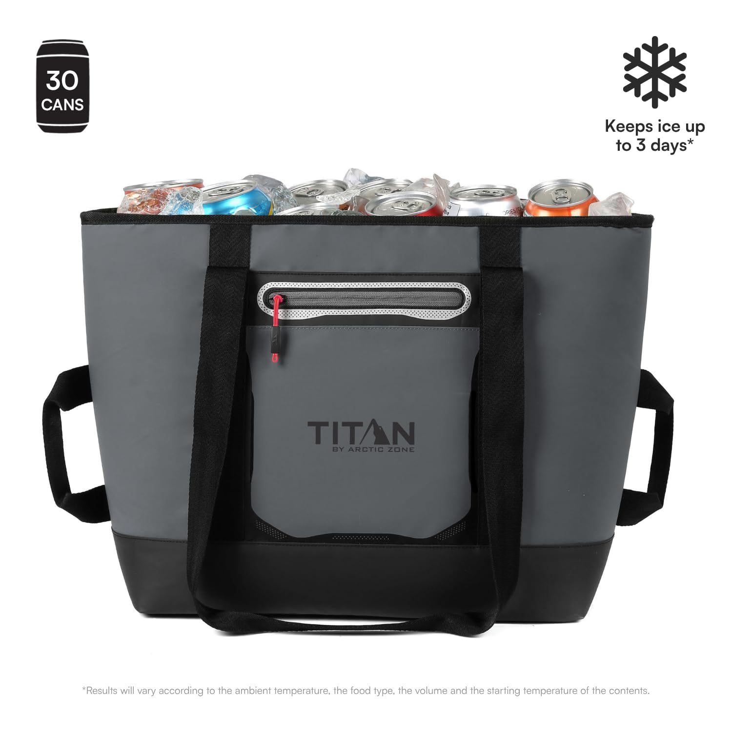 Titan by Arctic Zone Soft Sided Cooler Tote, Insulated Bag with