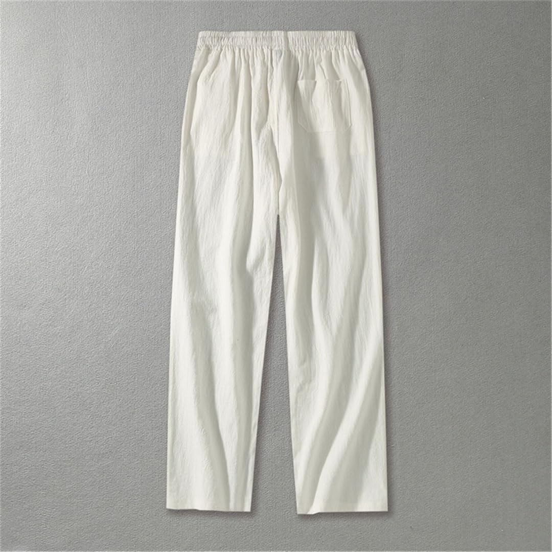 Pantalones De Lino para Hombre Pantalones De Lino De Verano De Talla Grande Pantalones Casuales De Talla Grande