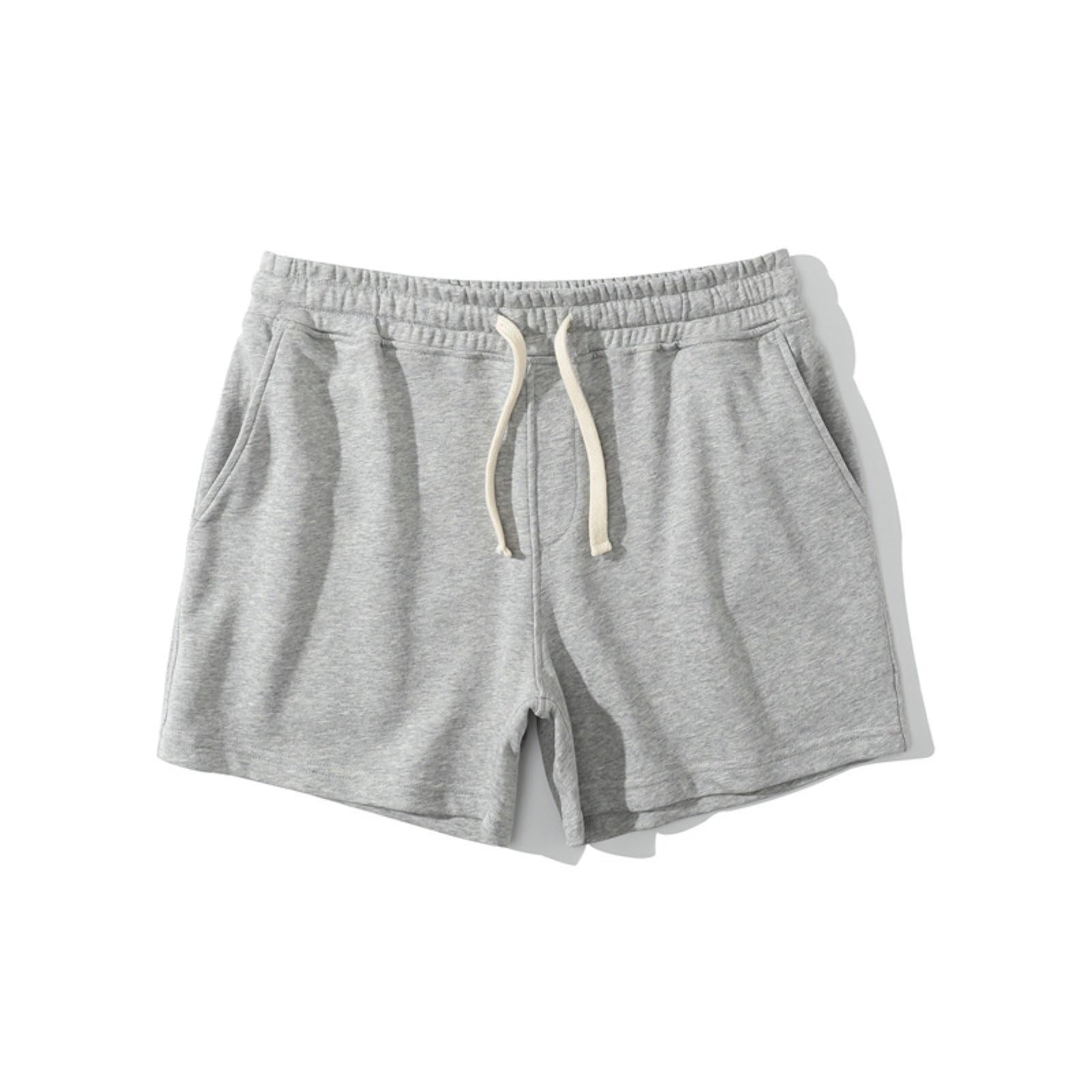 Short de SurvêTement DéContracté en Coton pour Homme, Short D'EntraîNement de Gym de Détente AthléTique pour Homme avec Poches