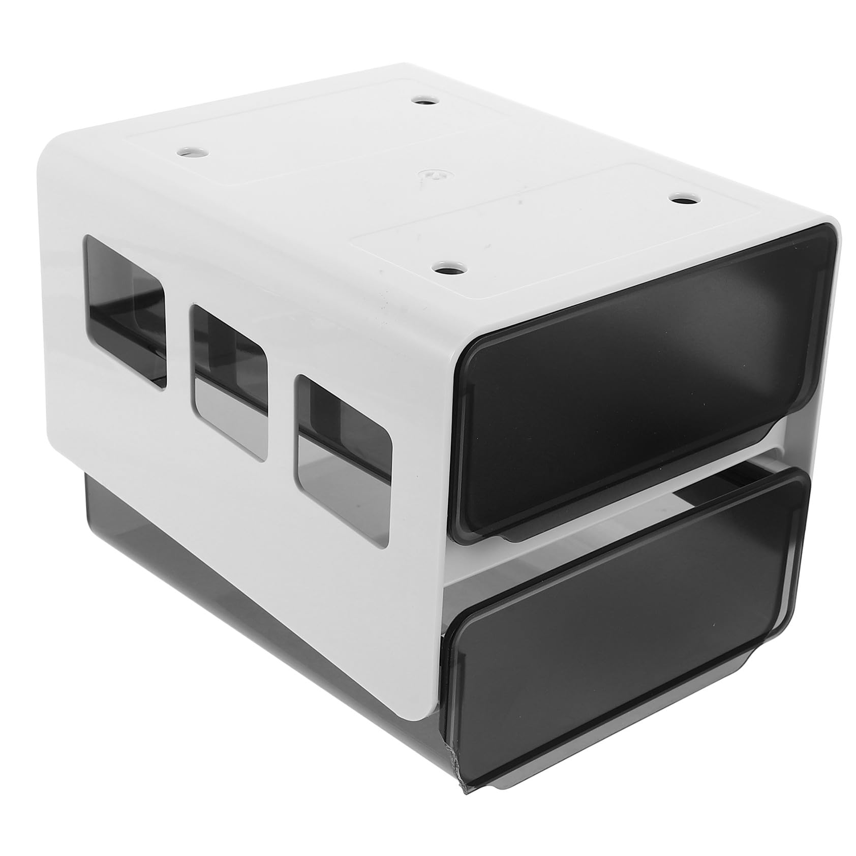 Organizer Sotto Scrivania in Plastica Resistente Abs e Pp Cassetto Nascosto Per Ottimizzare Lo Spazio Ufficio Camera Cucina Con Capacità Per Cancelleria e Piccoli Oggetti Facile Da