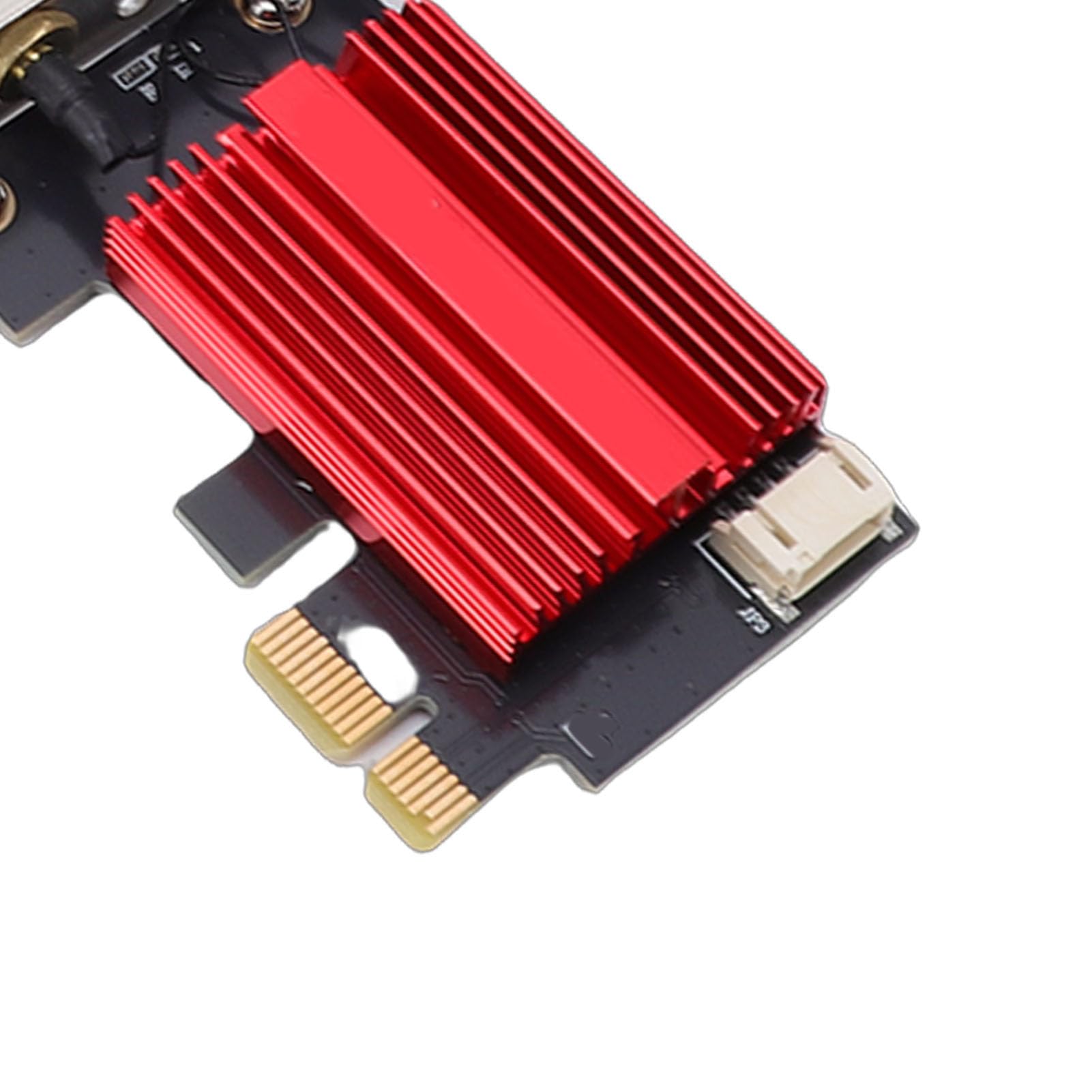 Scheda Wireless WiFi 7 PCIe, Scheda di Rete Tripla Banda per PC Desktop, Adattatore di Rete Bluetooth 5.4 con velocità 6400Mbps e Doppia Antenna 8dBi, Ideale per Reti 10/11