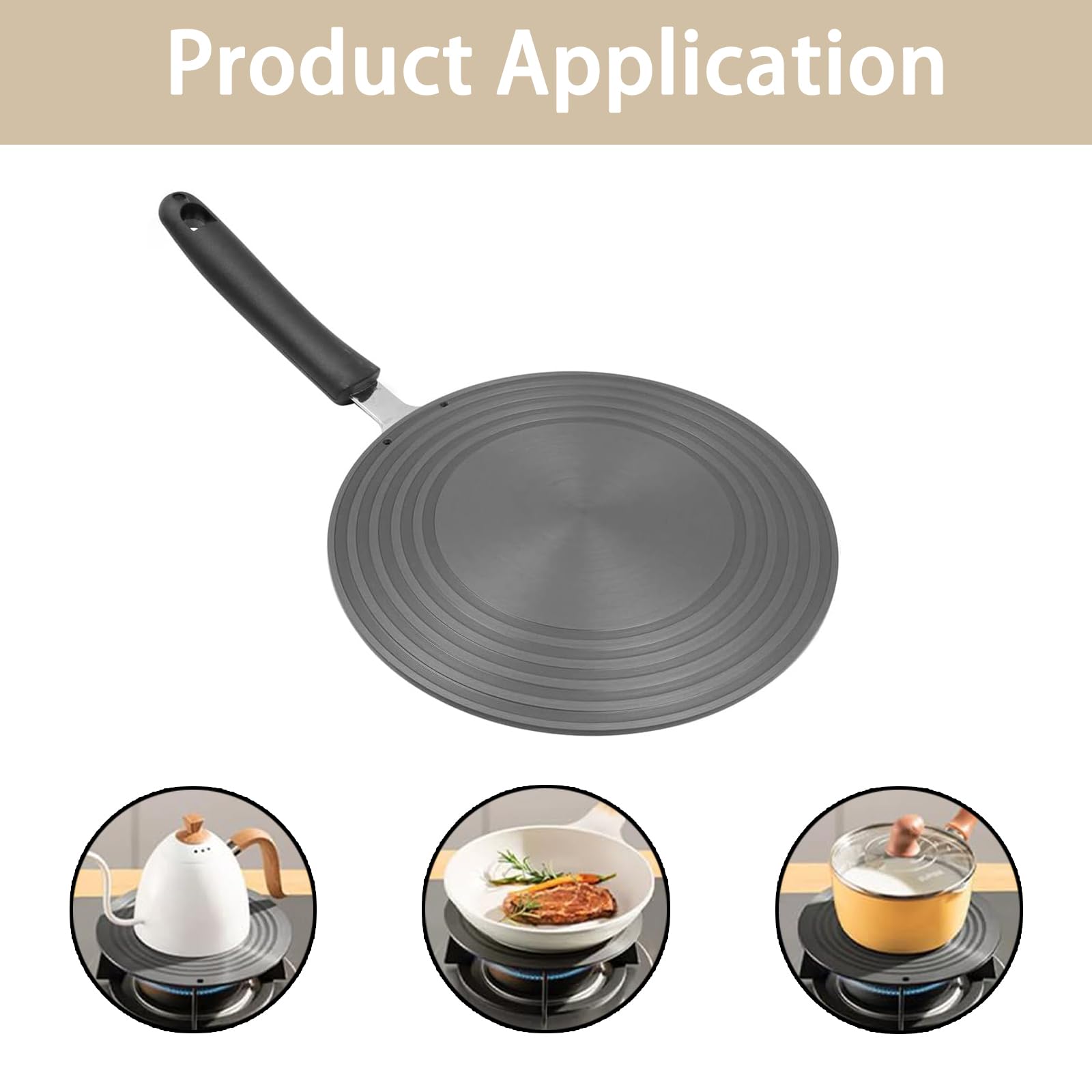 Diffuseur de Chaleur Alliage Aluminium 24cm pour Cuisinière à Gaz