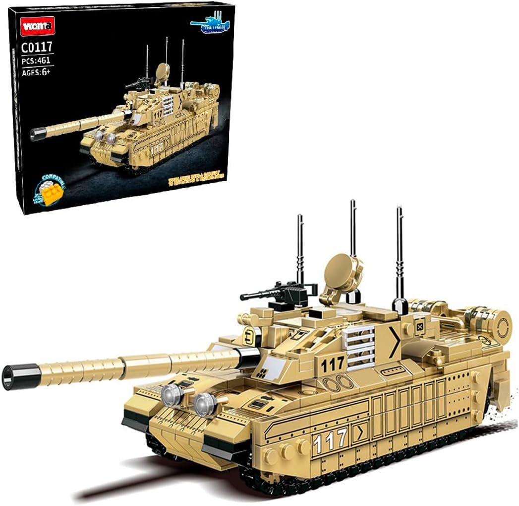 Challenger Main Battle Tank C0117, Building Blocks Set For Kids Learning and Education, Gift Toy For Boys 6+ Years Old, Military Vehicle And Combat Rolepay (461 Pieces)
