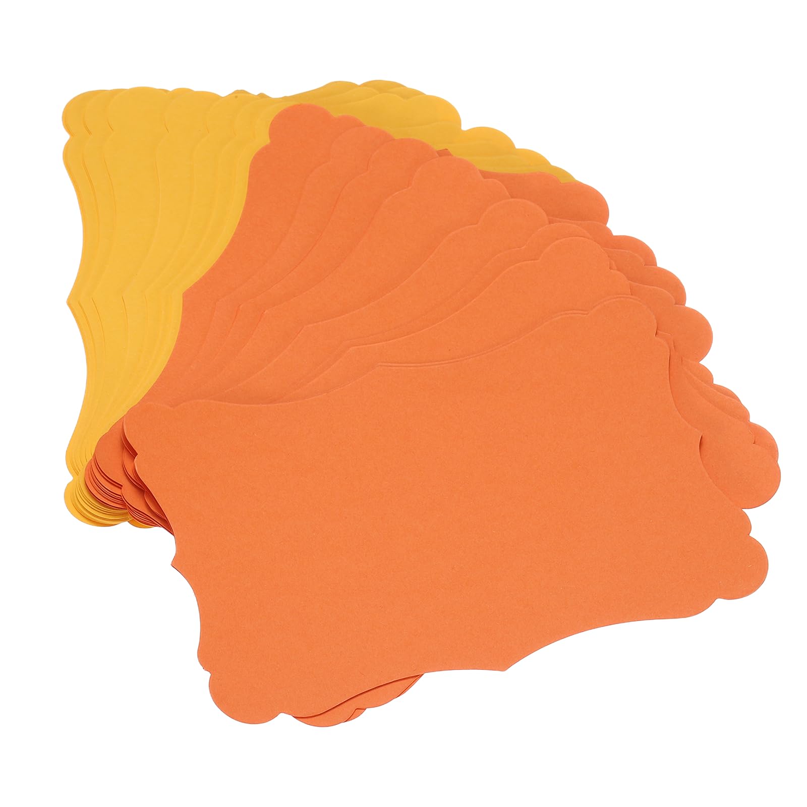 sourcing map 30Pcs Blank Kraft Cards Cardstock, 17.5 x 12.5cm Thick Colored Cardstock Paper Orange Golden Index Cards for DIY Gift Greeting Cards Menus Wedding Invitations