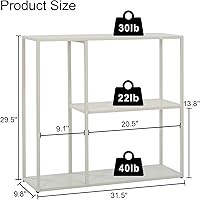 Vista 3 de DCLRN Mesa consola blanca con estante de almacenamiento, perfecta para entrada, vestíbulo, pasillo, sofá, sala de estar, bar y cocina