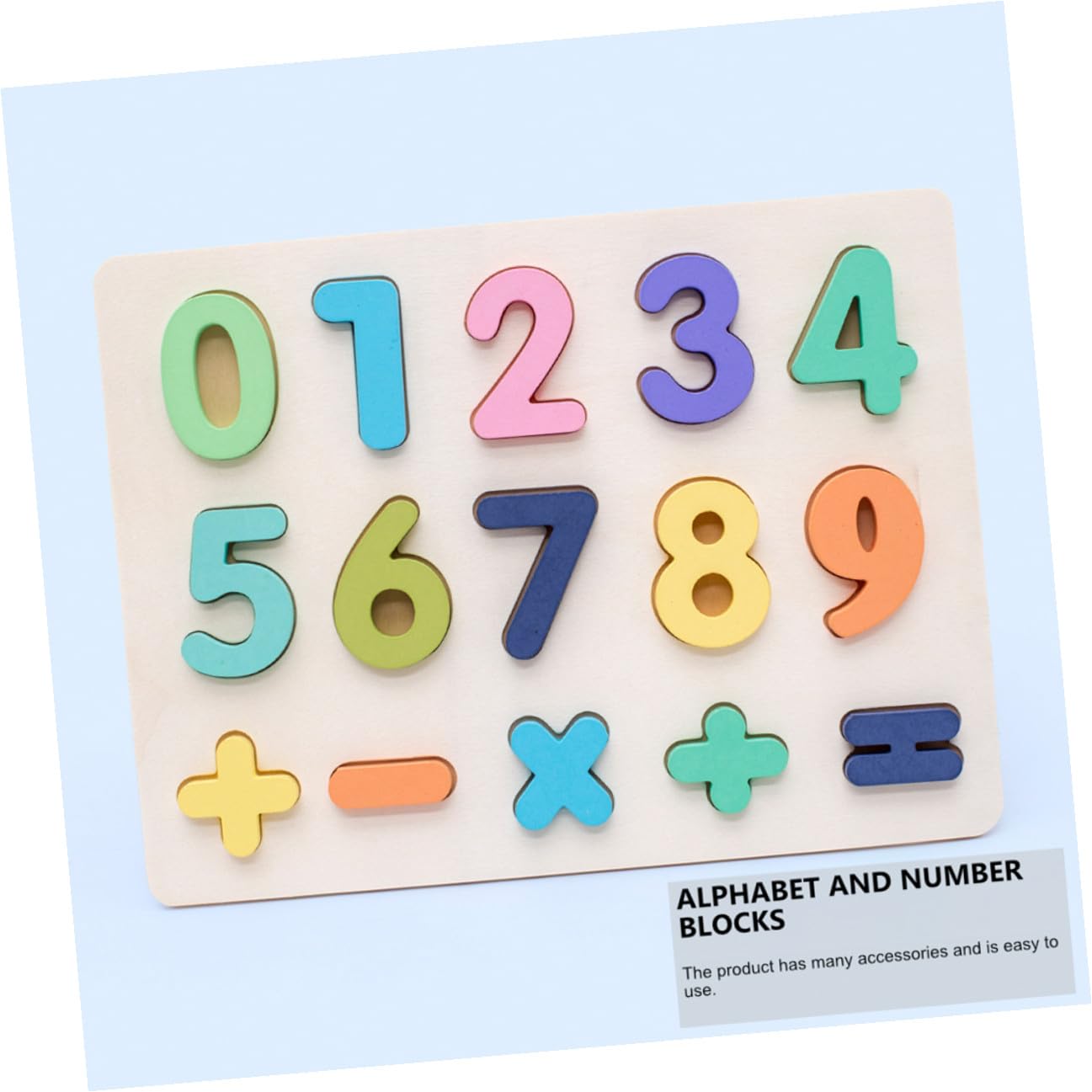 HANABASS Puzzle in Legno Colori Vivaci Gioco Educativo Lettere e Numeri Set di 4 Elementi e Design Semplice per Apprendimento Precoce e Divertimento per Ragazzo Ragazza