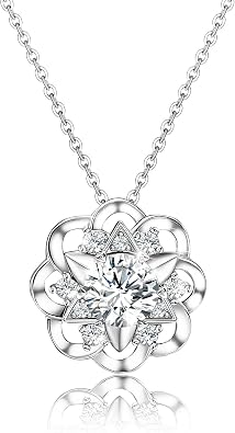 Sterling Silver Pendant Necklace Charms Hypoallergenic Fashion Jewelry Dainty Valentines Day Birthday Gift for Women