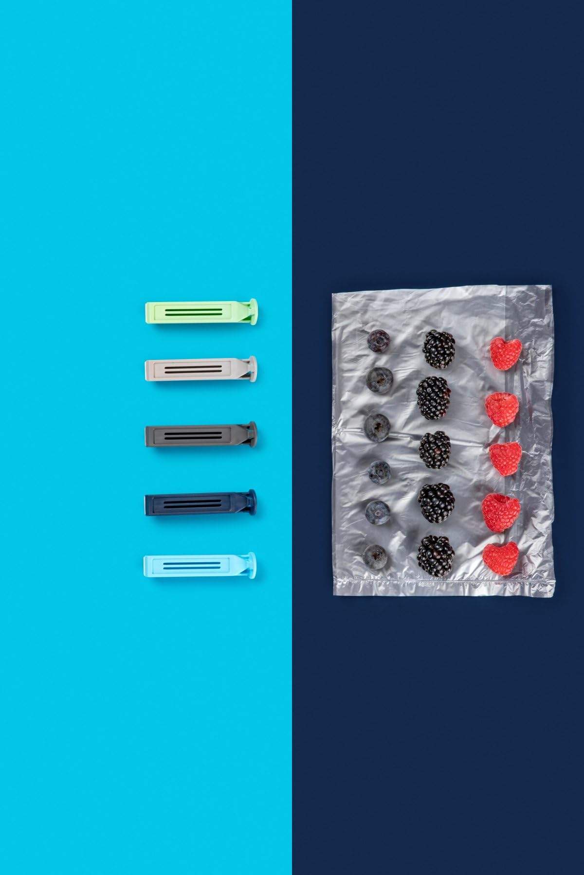 CO-FOUR® 6x clip di chiusura per sacchetti - clip di chiusura larghe