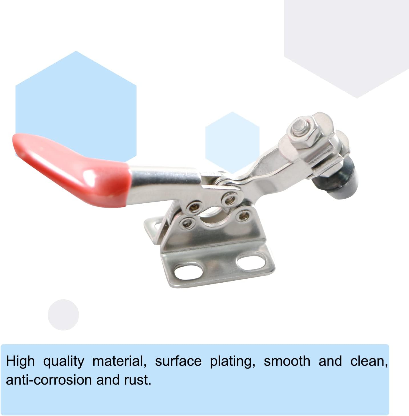 2PCS 304 Stainless Steel Quick Clamping Tool, 27KG 60 lbs Gripping Force, Horizontal Toggle Locking Clamp