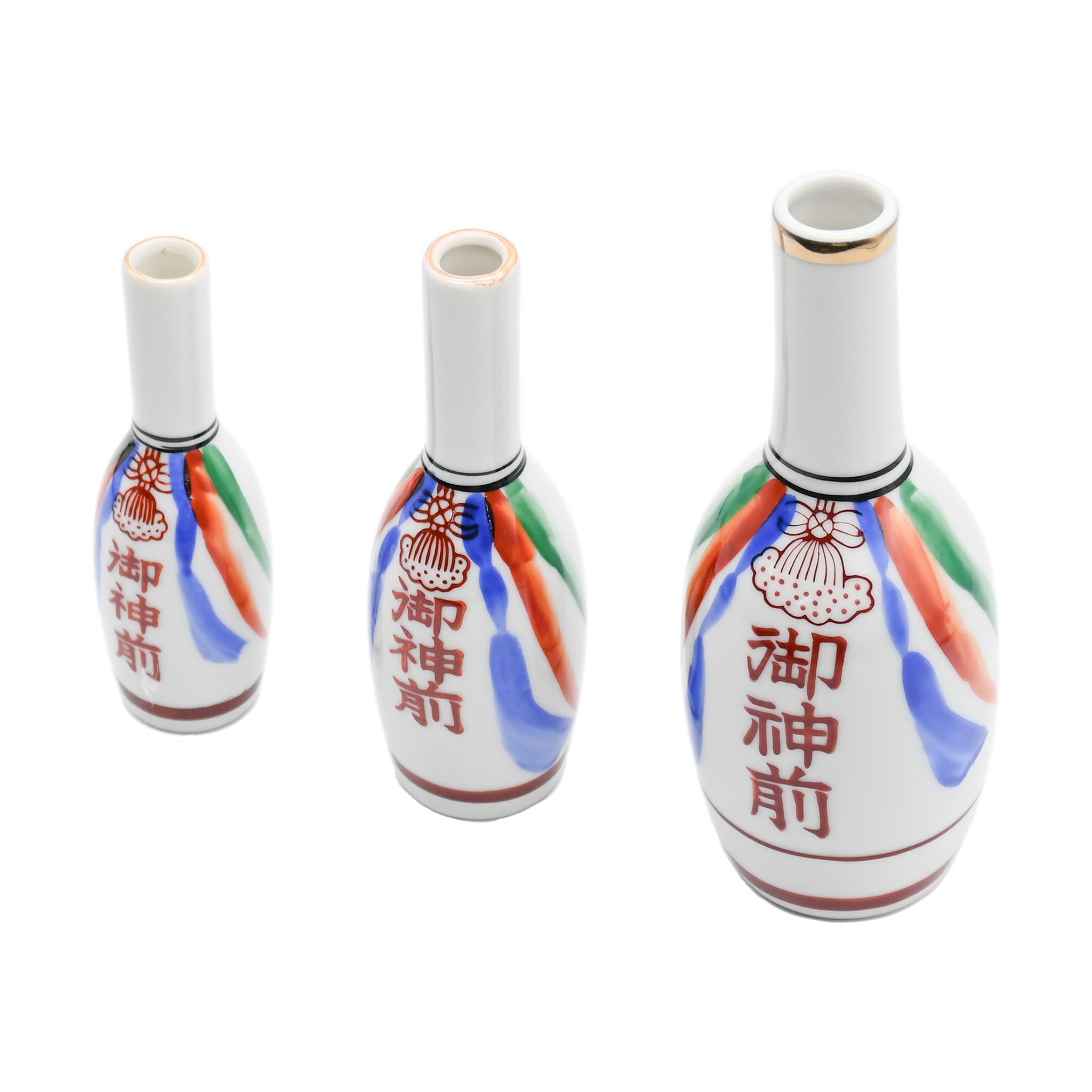 Amazon｜赤絵並神酒 神具 陶器製 お神酒 酒入れ 一個 (中(13×4.5cm