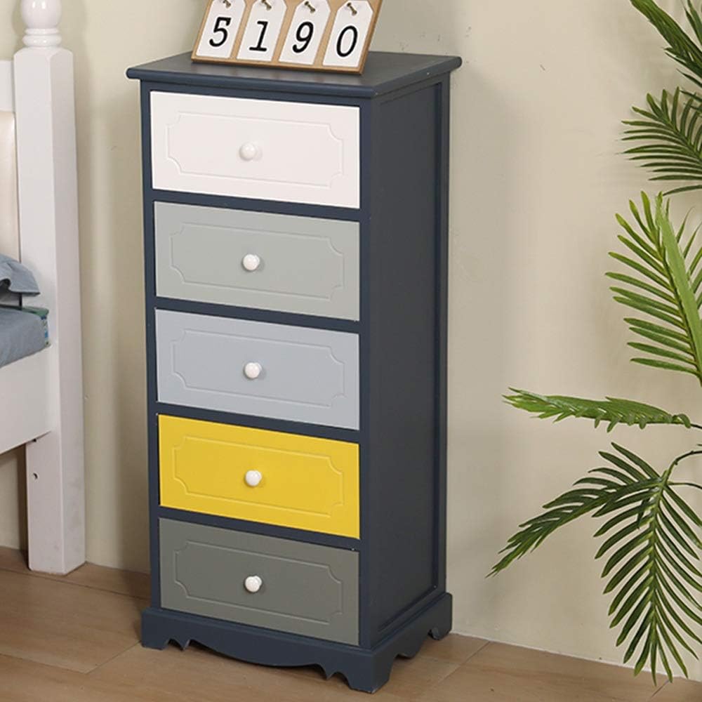 ZzheHou Narrow Storage Unit Wood Slide Rail for Bathroom Side Living Room Balcony 5/6 Tier