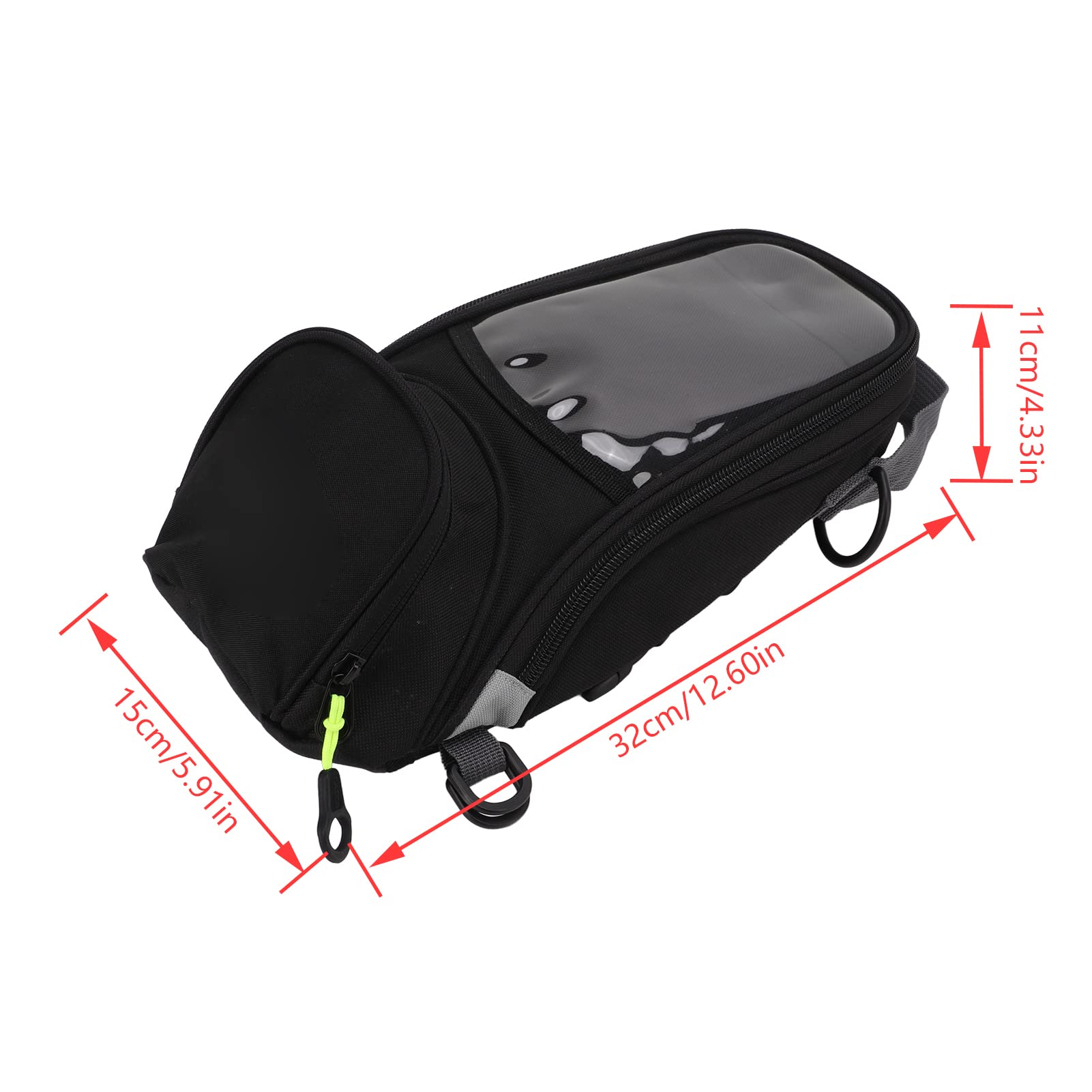 Qiilu Tankrucksack, Universal Benzin Tank Satteltasche Magnetische Tanktasche Wasserdicht für Handynavigation