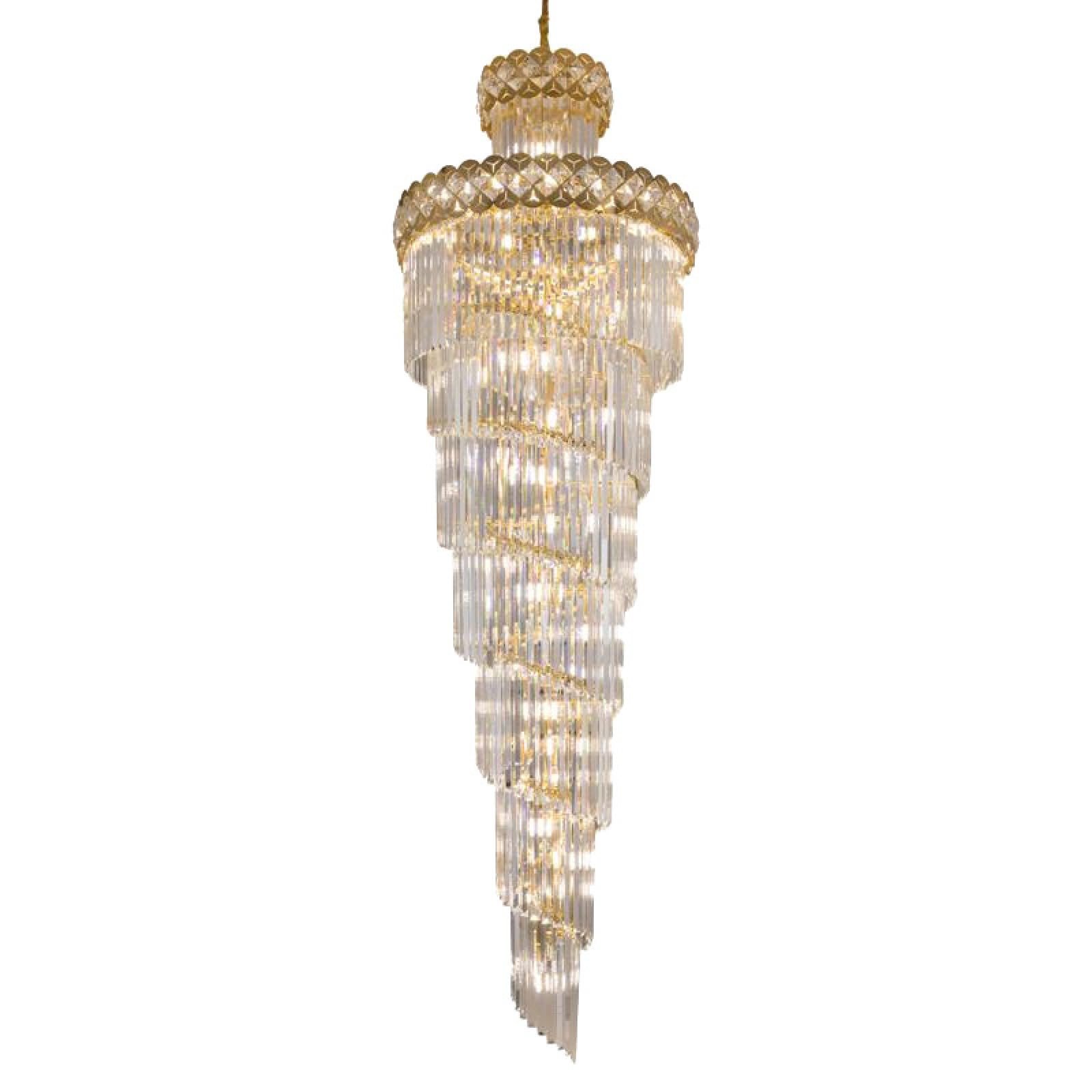 Modern Large Luxury Crystal Chandelier Lighting Grand Flush Mount Ceiling Light Fixture for Foyer Staircase Entrance Extra Large