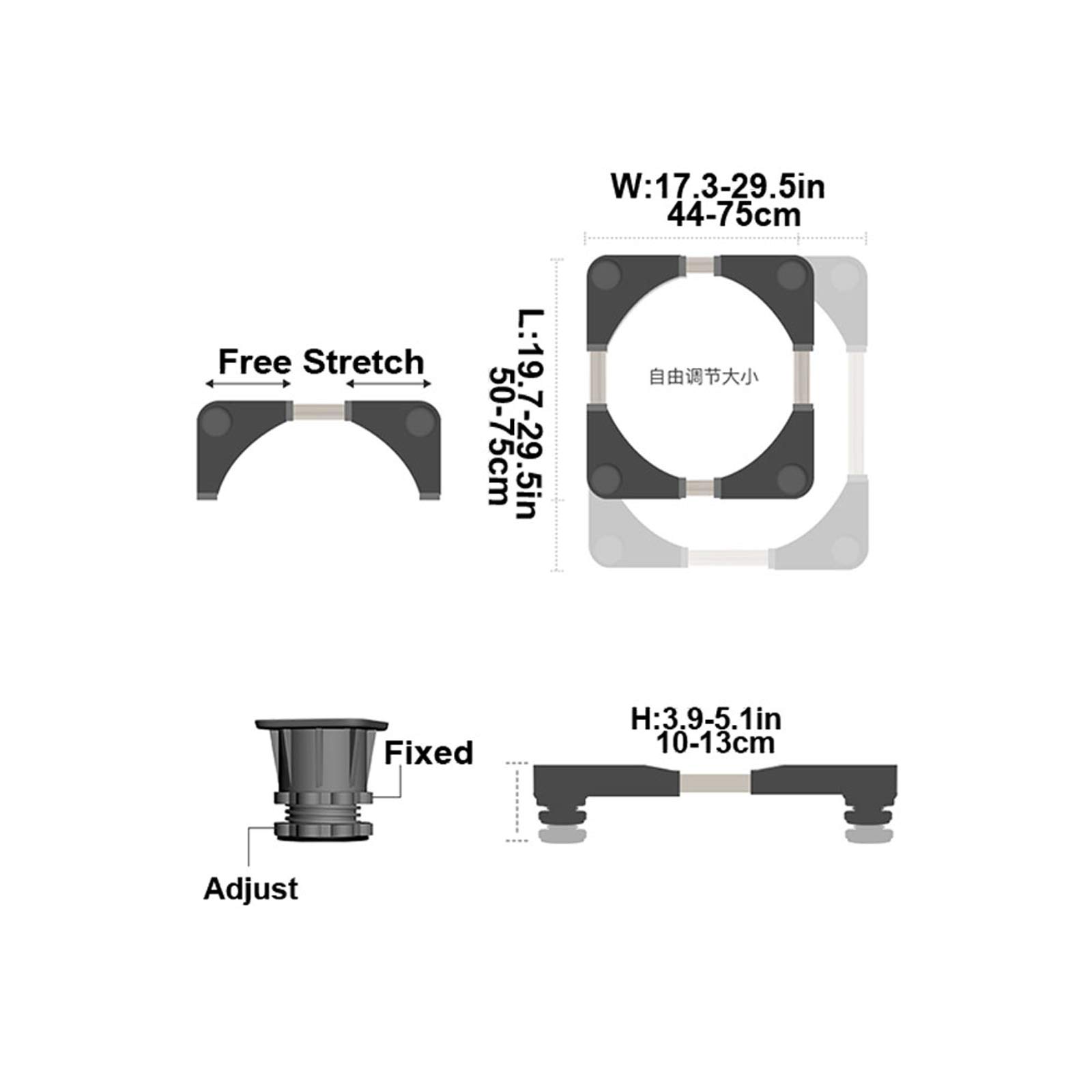 Antiurto Frigorifero Base Stand Universale Frigorifero Supporto Lavatrice Stent Appliance Rulli Pavimento Vassoi per Cabinet Condizionatore d'aria verticale Asciugatrice