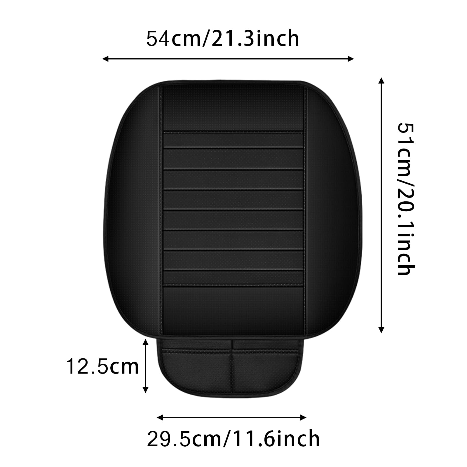 NATUCE Coussin Siège Voiture Respirant 1 Pièce - Housse Siège Avant Universelle Confort Noir
