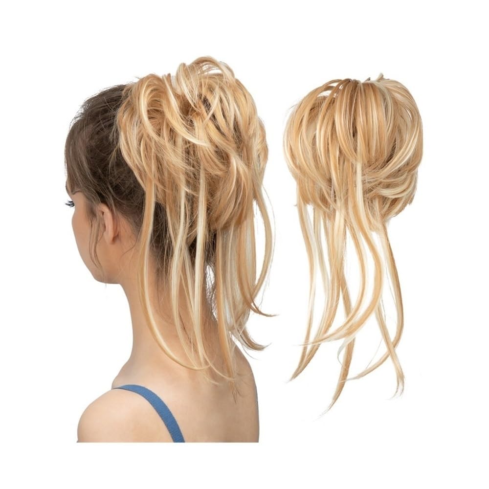 Postiches synthetiques elastiques haut de gamme blond White-gold