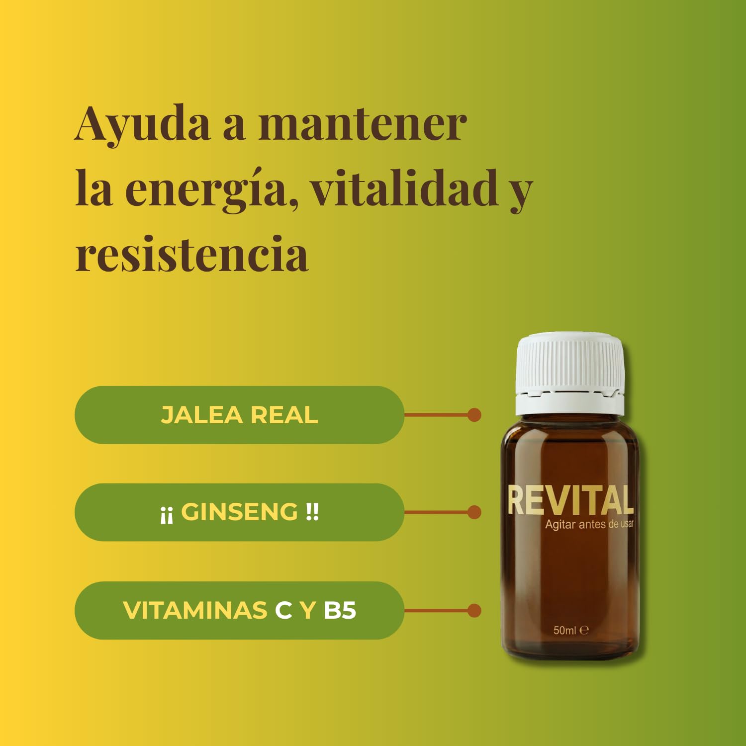 Pack Especial Energía y Vitalidad - Revital Ginseng 20 Viales + Revital Energy Plus 30 Cápsulas - Aporta Energía y Vitalidad y Disminuye la Fatiga - con Jalea Real, Ginseng, Guaraná y Vitaminas